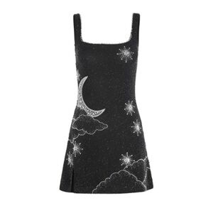 Taylor’s Sparkling Sleeveless Midnight Mini Dress Brand New!